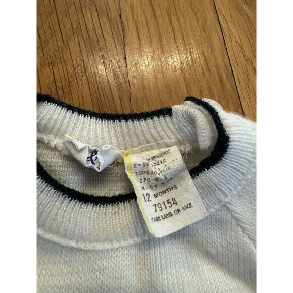 Vintage Little Angel Original Nordic‎ Sledding Snowflake Holiday Sweater Sz 12m - Picture 5 of 10